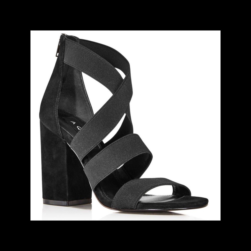 NIB AQUA FRENZ STRAPPY BLOCK HEELS size 8
